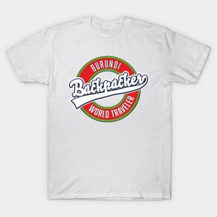 Burundi backpacker world traveler logo T-Shirt